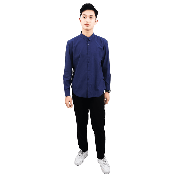 ANDREW SMITH KEMEJA ( REGULAR FIT, NAVY )