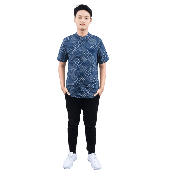 KARDINAL PRIA KEMEJA KOKO JEANS V.1 ( SLIM FIT, NAVY )