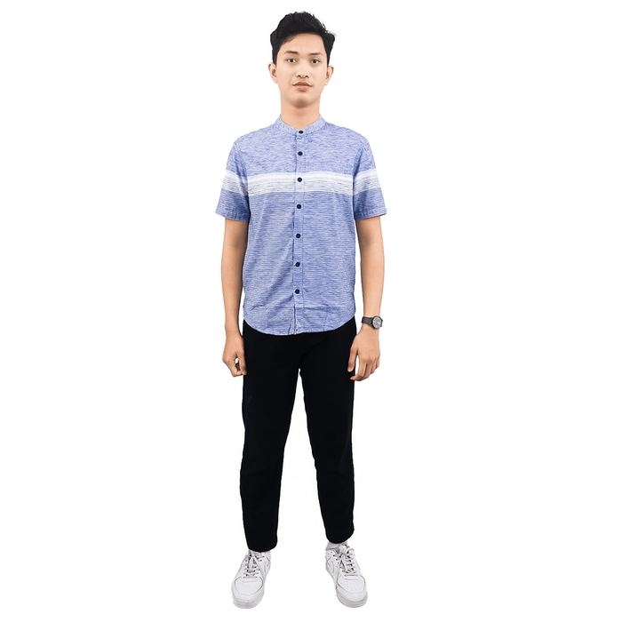 CARDINAL MEN KEMEJA KOKO JEANS ( SLIM FIT, BIRU ORIGINAL )