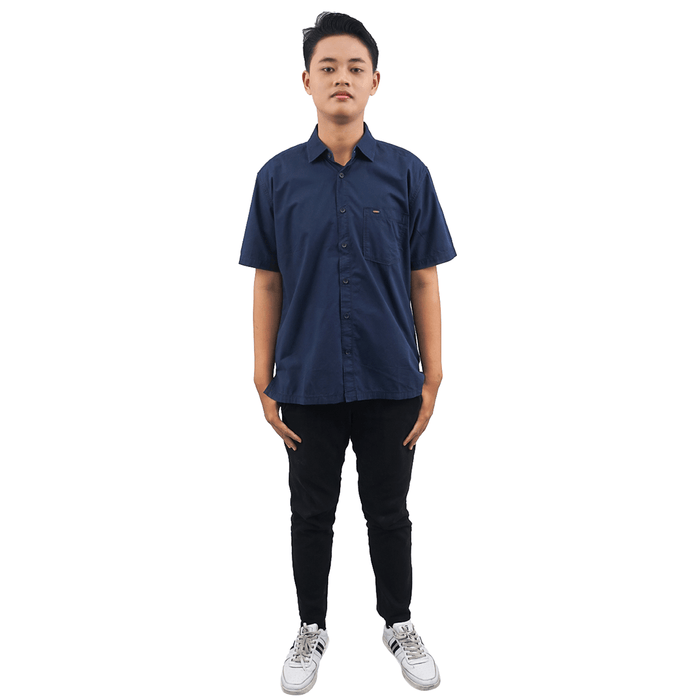 KARDINAL PRIA KEMEJA COTTON ( REGULER , NAVY )