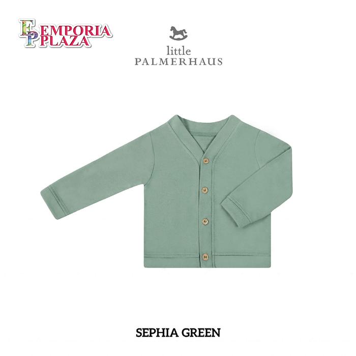 LITTLE PALMERHAUS KIDS CARDIGAN SEPHIA GREEN