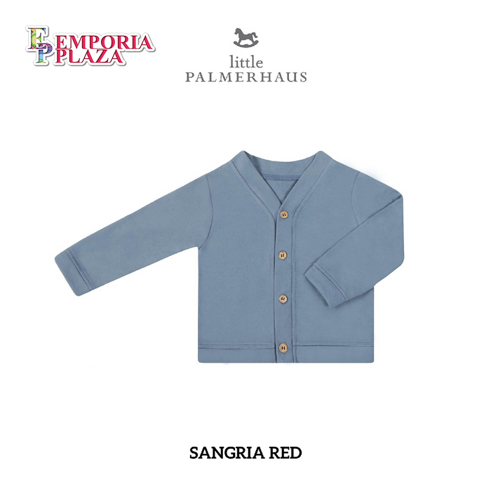 LITTLE PALMERHAUS KIDS CARDIGAN SANGRIA RED