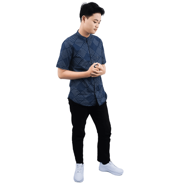 KARDINAL PRIA KEMEJA KOKO JEANS V.1 ( SLIM FIT, NAVY )