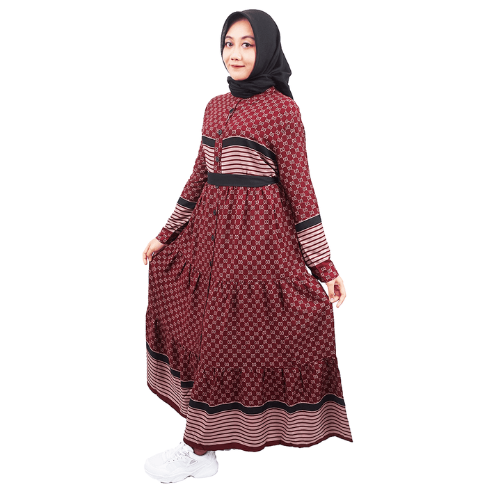 GAMIS RAYON INDIA TIMUR ( REGULER , MAROON )