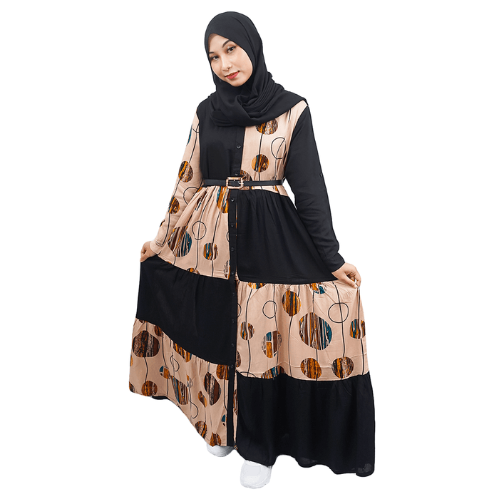 GAMIS INDIA TIMUR ( REGULER, COKLAT DI HITAM )