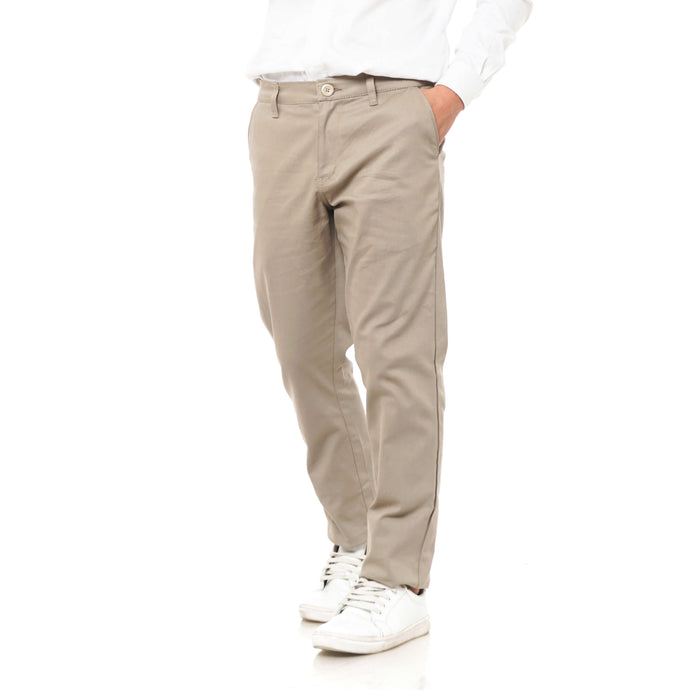 EAST INDIES CHINOS ( SLIM FIT, DARK BEIGE )