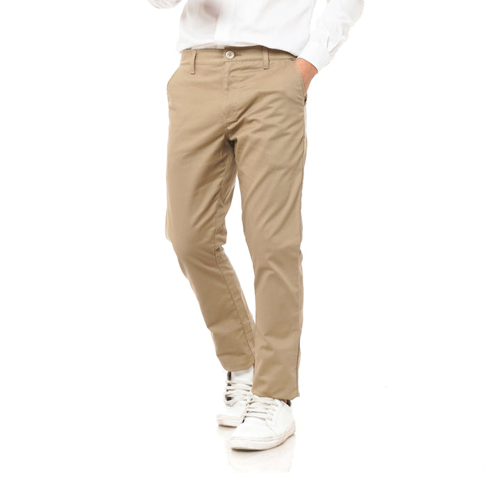 EAST INDIES CHINOS ( SLIM FIT, KHAKY )