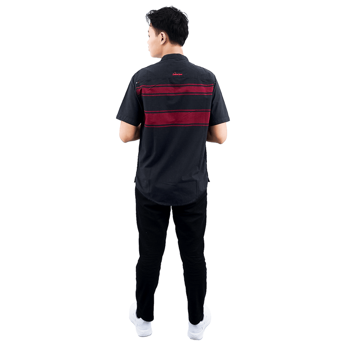 CARDINAL MEN KEMEJA KOKO JEANS V.2 ( SLIM FIT, HITAM ORIGINAL )