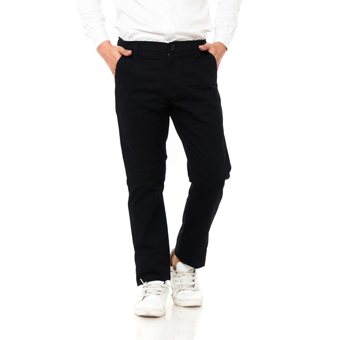 CHINOS INDIA TIMUR ( SLIM FIT, FULL HITAM ) 