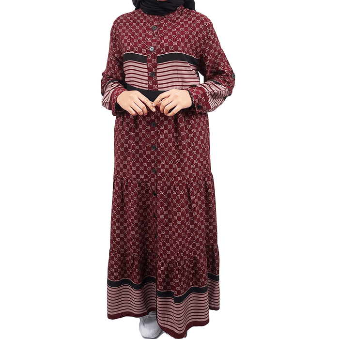 GAMIS RAYON INDIA TIMUR ( REGULER , MAROON )