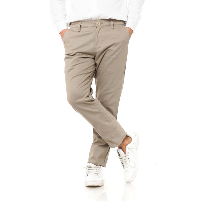 EAST INDIES CHINOS ( SLIM FIT, DARK BEIGE )