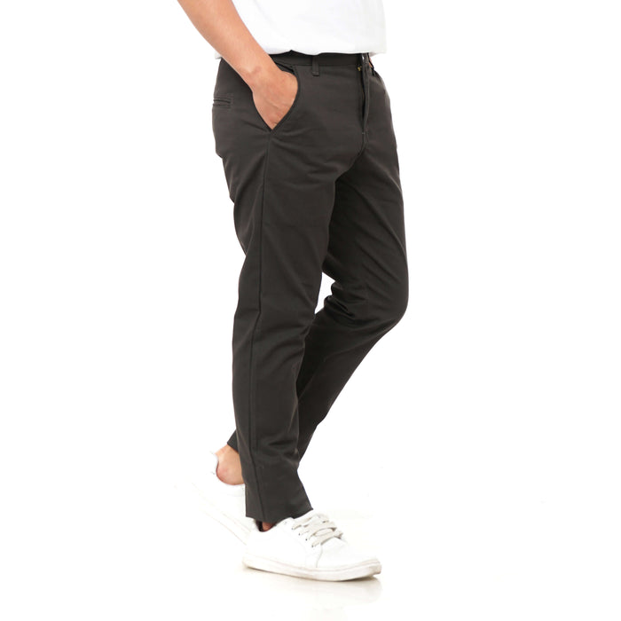 EAST INDIES CHINOS ( SLIM FIT, CHARCOAL )