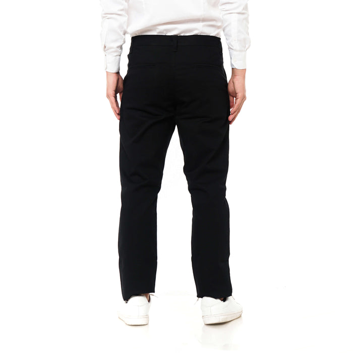 CHINOS INDIA TIMUR ( SLIM FIT, FULL HITAM ) 