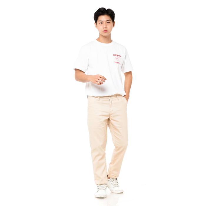 EAST INDIES CHINOS ( SLIM FIT, CRAYON CREAM )