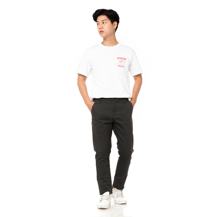 EAST INDIES CHINOS ( SLIM FIT, CHARCOAL )