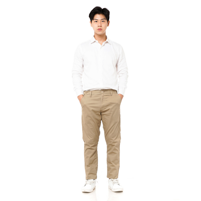 EAST INDIES CHINOS ( SLIM FIT, KHAKY )